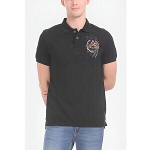 U.S. Polo Assn. Denim Co. Mens Preppy Embroidered Horse‎ Pique Polo Shirt Size L